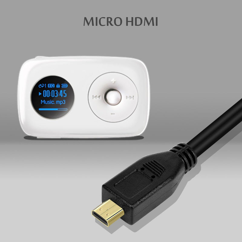 UCEC 11.81"/30cm 4k Coiled Micro HDMI to Full HDMI Cable for Atomos Ninja Star Recorder Camcorder 1 feet hdmi cable