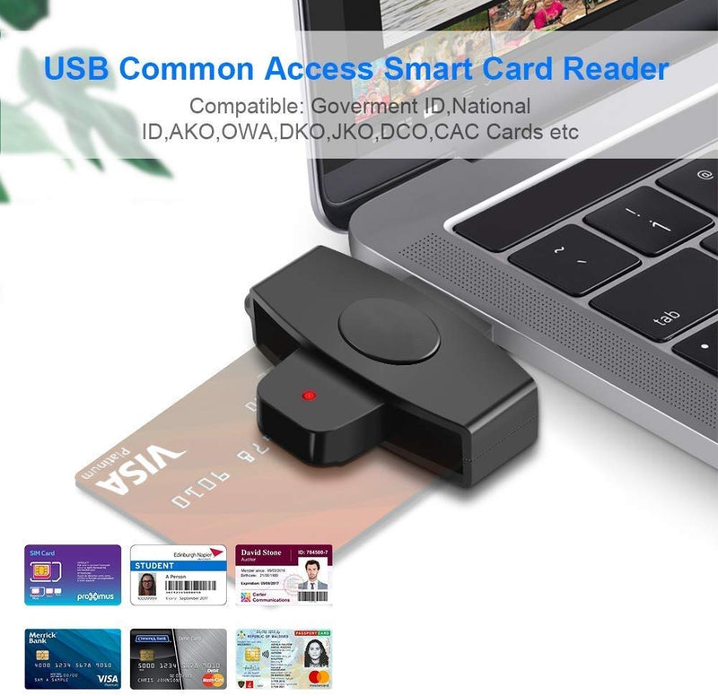 VOASTEK USB 3.0 Smart Card Reader | Electronic ID Card Reader and CAC Smart Card Reader | SD/Micro SD/M2/MS/SIM Card Adapter | Compatible with Windows (32/64bit) XP/Vista/7/8/10, Linux and Mac OS