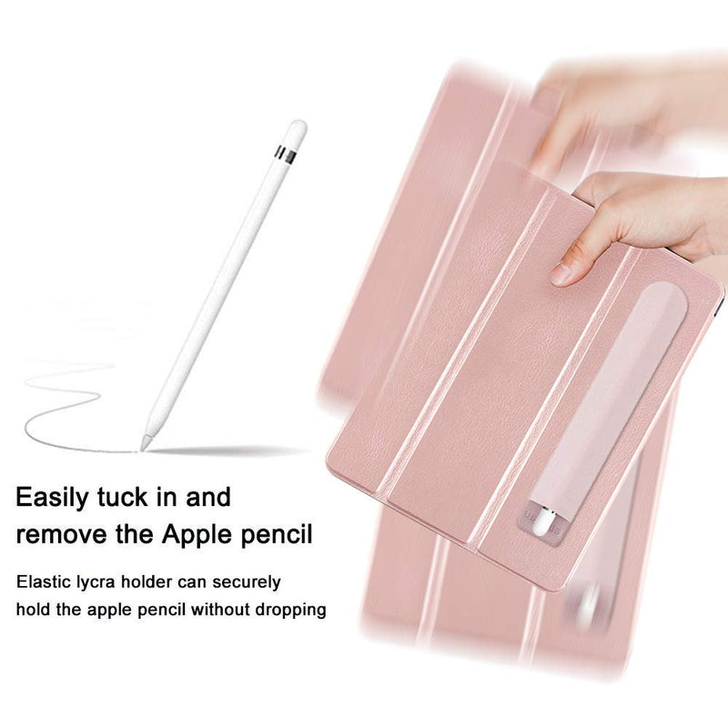 Spessn Compatible for Pencil Holder Sticker, Elastic Lycra Stylus Pocket iPad Screen Pen Protective Pouch Adhesive Sleeve for Pencil - Rose Gold 2 Pack 2pc