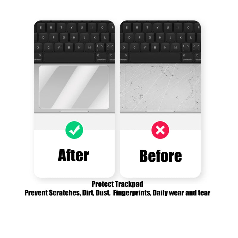 Se7enline Compatible with MacBook Air 15 inch Trackpad Cover Touchpad Protector Unti-Scratch Smooth Surface Unti-Water for MacBook Air 15.3 Inch 2023 Release M2 Model A2941, Transparent, (2 Pack) 15'' Macbook Air