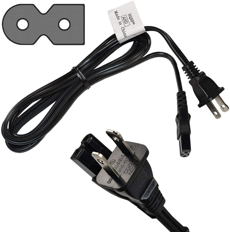 HQRP AC Power Cord Compatible with Philips 47PFL3603D 47PFL5704D 52PFL5704D LED LCD HDTV Smart TV Mains Cable