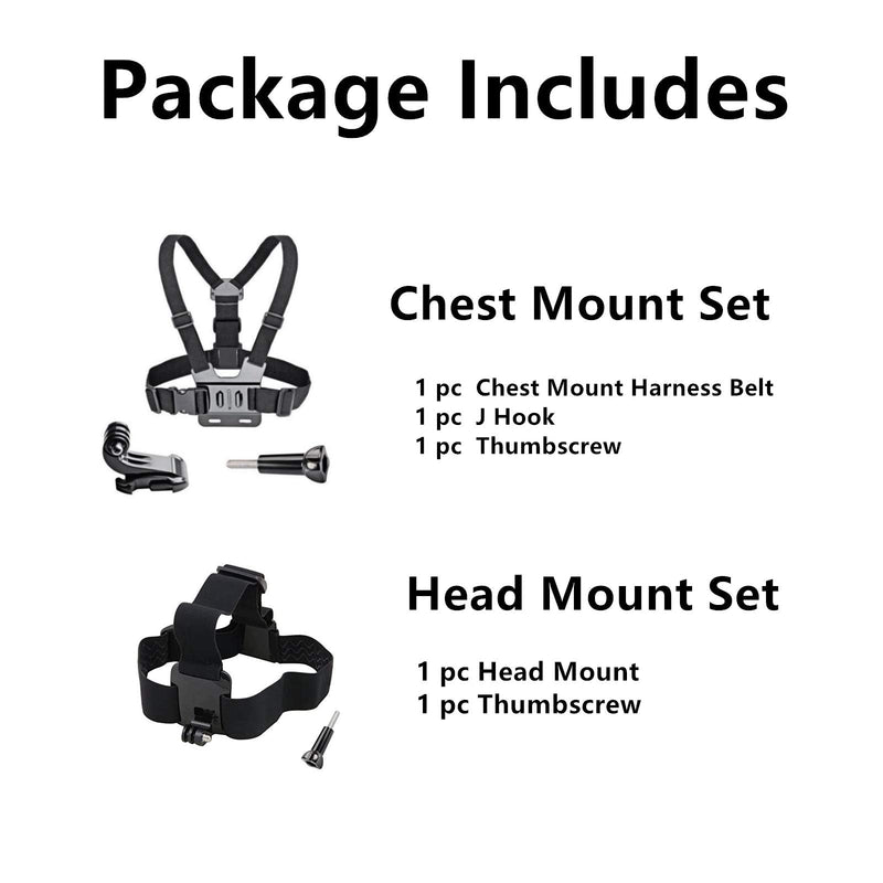 Dream Bull Chest Mount Harness Chesty Vest Head Mount Strap for Action Camera Compatible with GoPro Hero 10,9,8,Max,Go Pro Hero 7,6, 5,4, Session,3+,3,Hero (2018),Fusion,DJI Osmo,AKASO