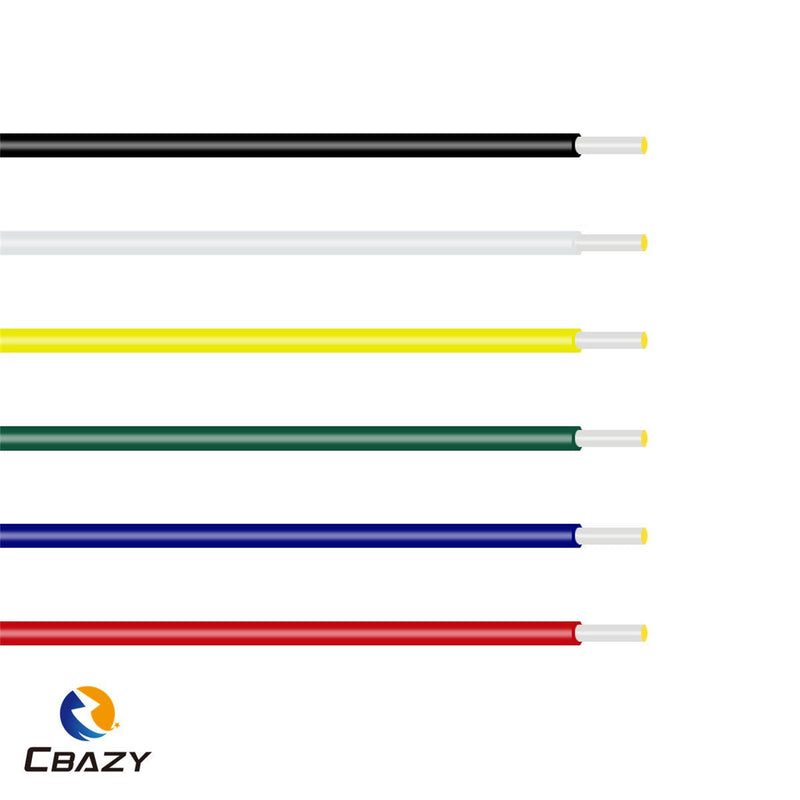 Electrical Wire CBAZY™ Hook up Wire Kit (Solid Wire) 22 Gauge 6 Colors 26.2 feet Each Wires 22 AWG 22AWG 1007-soild-electrical wire
