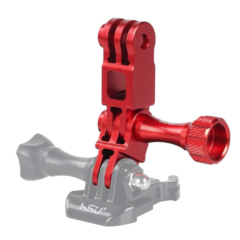 [AUSTRALIA] - HSU Aluminum Alloy Metal Adjust Arm Straight Joints Mount, Same Direction Straight Joints Mount for GoPro Hero 9/8/7/(2018)/6/5 Black,Session 5/4,Hero 3+,DJI Osmo Action Action Camera and More（Red） Red 