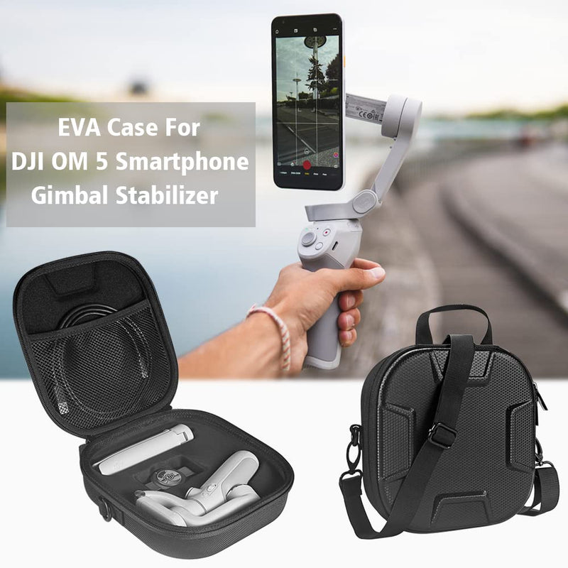 Eyglo Travel Case for DJI OM 5 Smartphone Gimbal Stabilizer,Waterproof Shockproof Portable Storge Shoulder Bag for DJI OM 5 Carrying Case