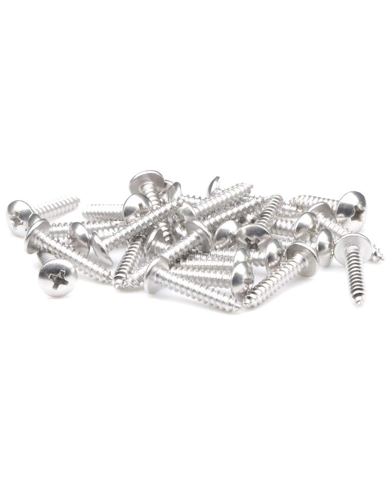 100Pcs #6 x 3/4" Truss Head Phillips Wood Screws Stainless Steel 304 Self Tapping Screw | by IMSCREWS 100 Pcs #6x3/4" Silver