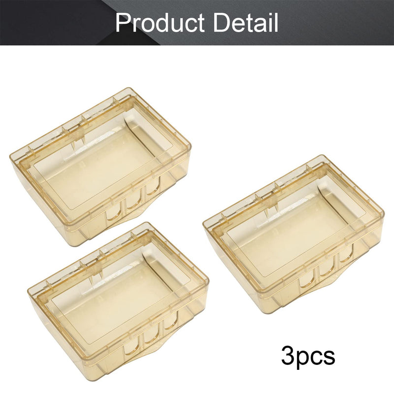 Fielect 3Pcs Weatherproof in Use Outlet Cover Plug Receptacle Protector for Retrofit Siding Construction Tawny 118 Type 135x95x41mm brown