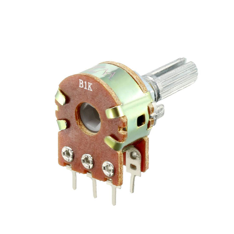 uxcell WH148 1K Ohm Variable Resistors Dual Turn Rotary Carbon Film Taper Potentiometer 6 Pin 2pcs