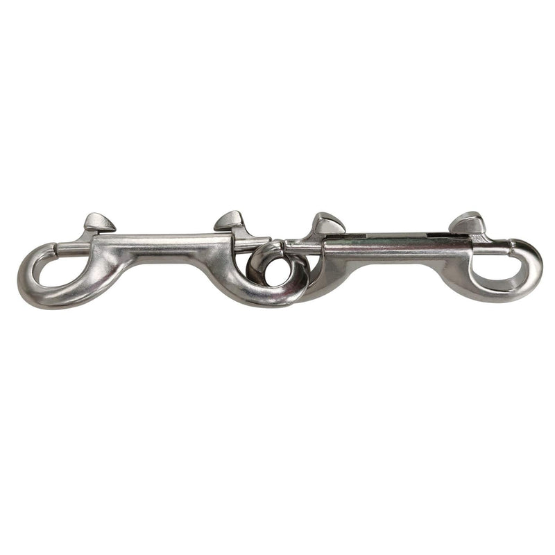 Yeebline Double Ended Bolt Snap Hook, 2-Pack 3-1/2 in 316 Stainless Steel Marine Grade Double End Trigger Snaps Metal Clips for Diving, Dog Leash, Key Chain, Horse Tack, Pet Feed Buckets
