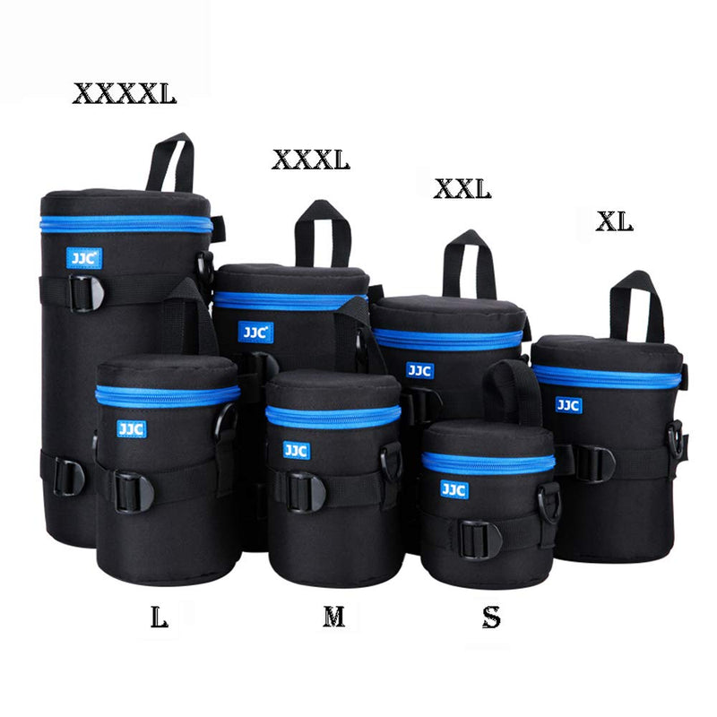 JJC Camera Lens Pouch Case for Canon RF 85mm EF-S 55-250mm EF 24-70mm Nikon Nikkor AF 70-300mm and More, Zipper Polyester Lens Protective Bag Interior Size 3.15x6.69” L