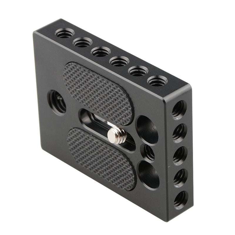 CAMVATE Camera Baseplate with 1/4" & 3/8" Thread Hole for DSLR Camera Cage Rig