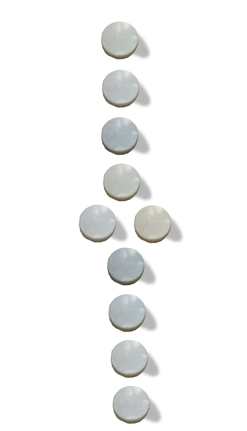 Inlay Set, 6mm Dots, White Mother of Pearl (MOP) 10 Piece Set