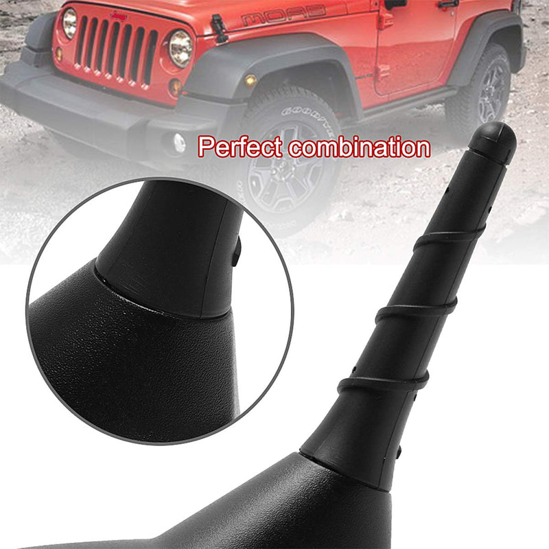 BASIKER Stubby Antenna Compatible with Jeep Cherokee Grand Cherokee 2011-2019, Dodge Durango Chrysler 200 Fiat 500, 3.2" Roof Antenna Replacement Design for Optimized Radio Reception, OEM 5091100AA