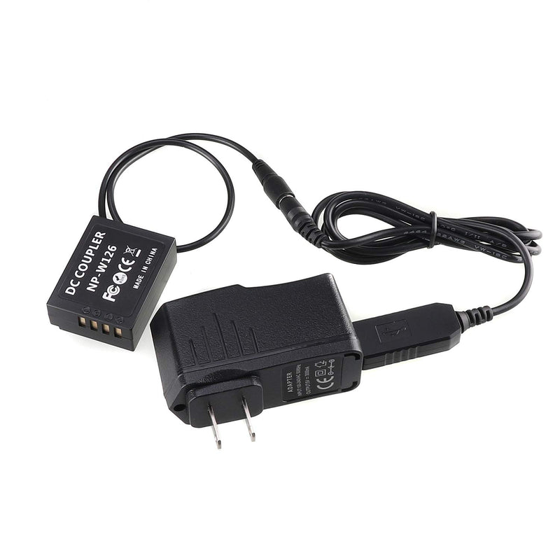 [AUSTRALIA] - Foto4easy NP-W126 Dummy Battery USB Cable with 5V 3A Adapter for Fuji Camera X-A1 X-A2 X-A3 X-E1 X-E2 X-M1 X-Pro X-T1 X-T2 X-T10 