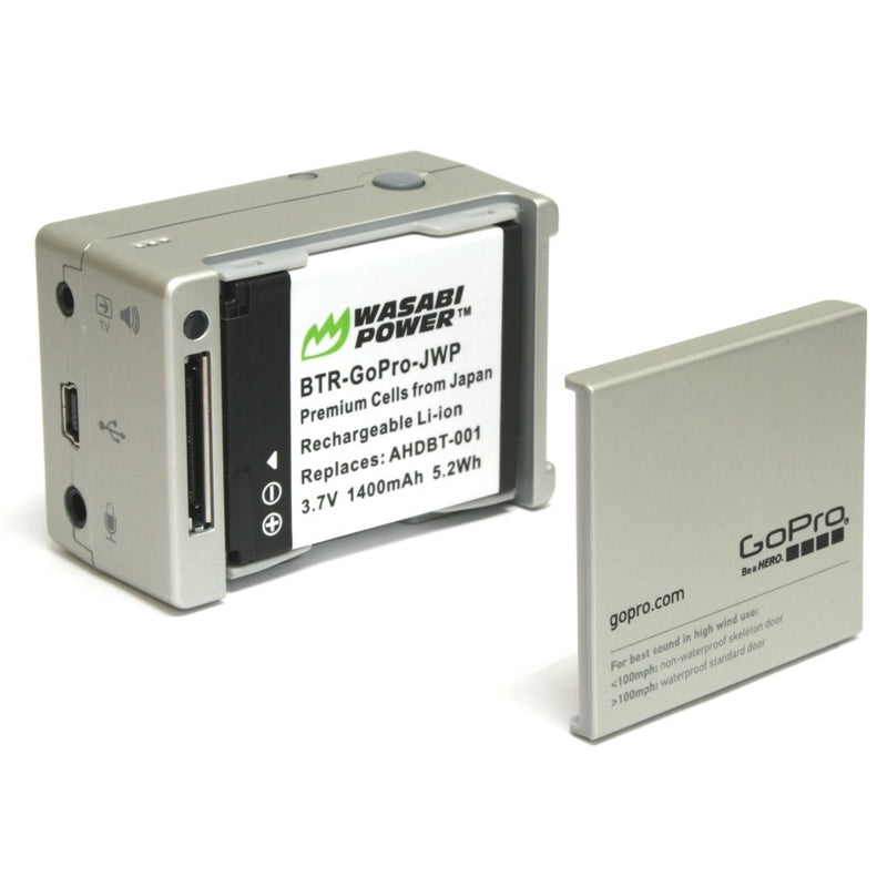 [AUSTRALIA] - Wasabi Power Battery (2-Pack) and Charger for GoPro HD HERO2, GoPro Original HD HERO (2010 model) and GoPro AHDBT-001, AHDBT-002 