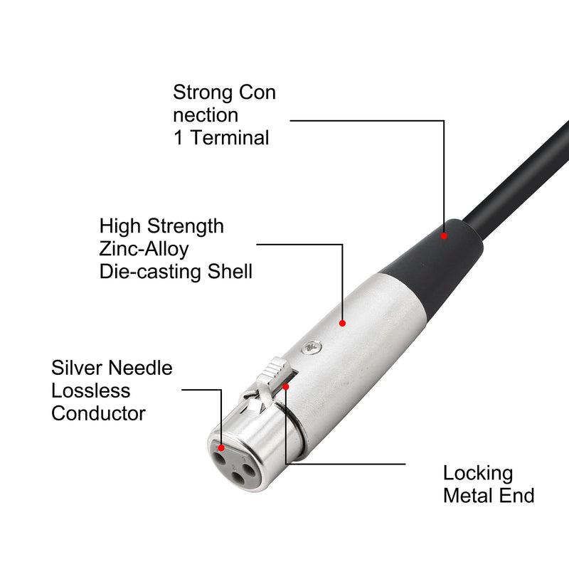 [AUSTRALIA] - YACSEJAO USB Microphone Cable,USB to XLR Female 3 Pin Cable,USB Male to XLR Female Microphone Link Converter Cable for Microphones,guitar,or Recording Karaoke Sing（3m） 