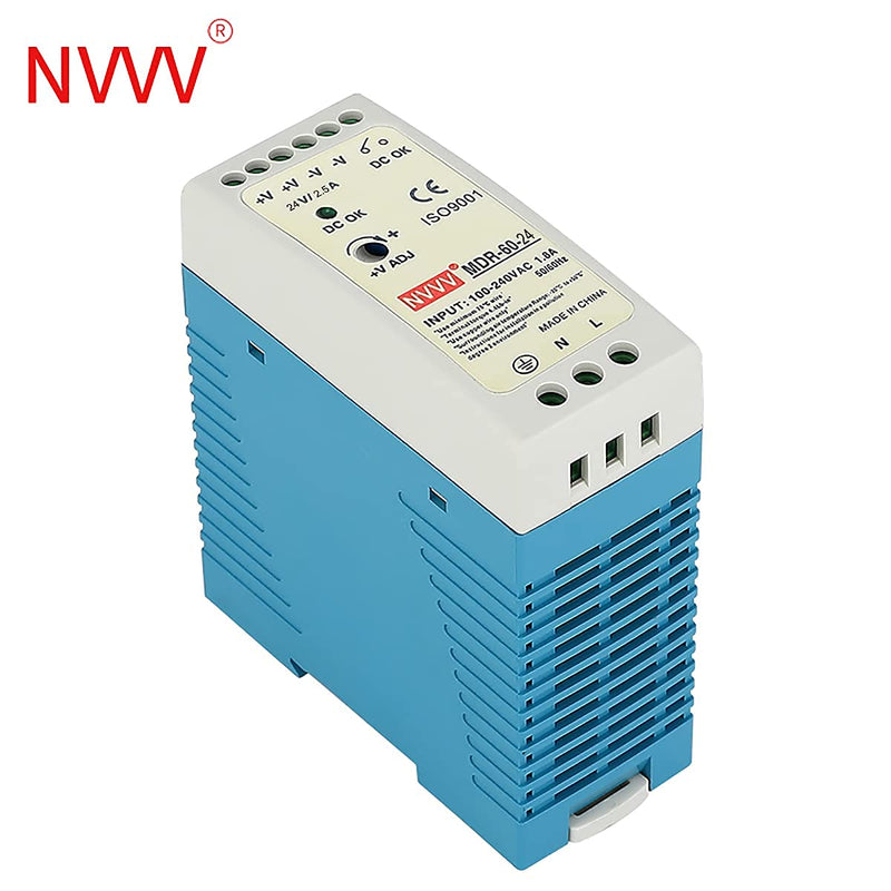 [AUSTRALIA] - NVVV MDR-60-24 AC to DC DIN-Rail Power Supply 24V 2.5 Amp 60W 