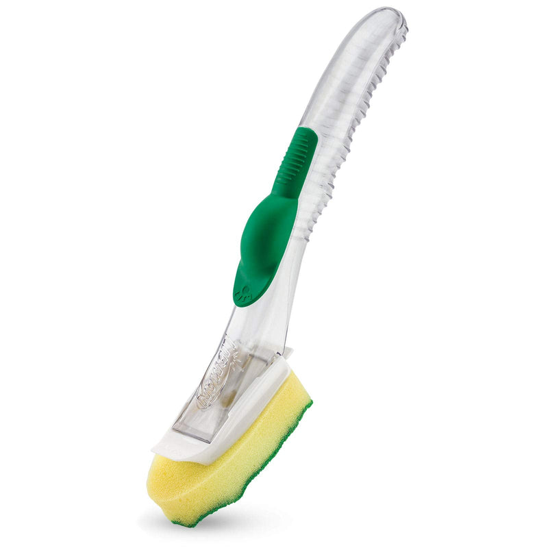 Libman All-Purpose Scrubbing Dish Wand - Fillable, with 4 Multi-Purpose Sponge Head Refills