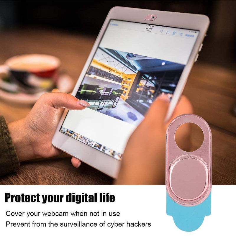 Zopsc Webcam Cover 3pcs Ultra Thin Metal Lens Cap Protection Cover Anti-Hacker Protection Privacy Security Suitable for Smartphones Tablets Desktops Laptops(Pink) pink