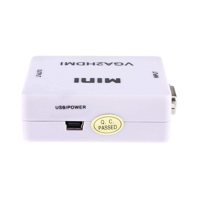 Micro Traders VGA to HDMI Converter HD 1080P HDTV Video Audio Adapter with Audio Box Adapters Compatible with PC Laptop