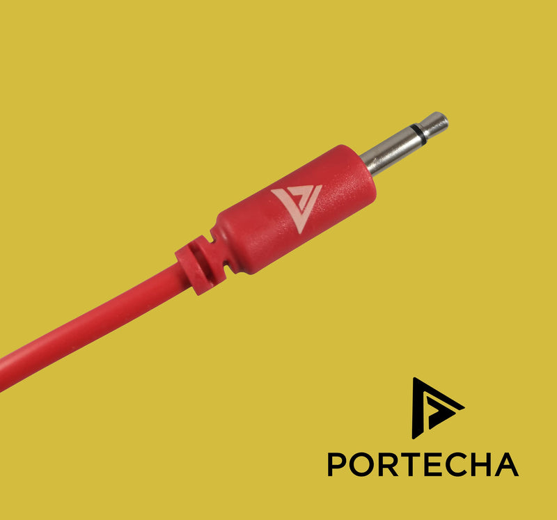 PORTECHA - Eurorack Cables (90cm, Colourful, 8) 90cm