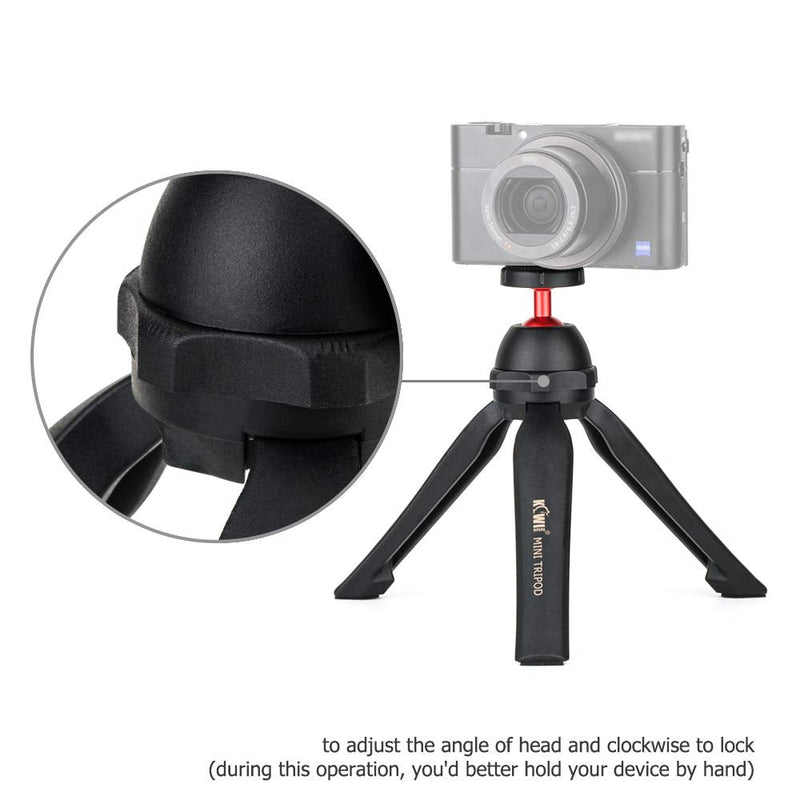 Mini Tripod for Camera, Handheld Video Tabletop Tripod with 360° Ball Head for Sony ZV-1 RX100VII RX100 VI RX100V A7C A6100 A6300 A6400 CX405 AX33 AX53 Canon G7X Mark III II EOS M50 M6 Mark II & More Basic