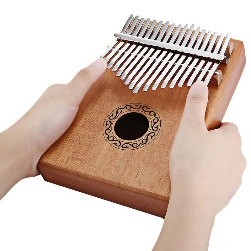 Kalimba 17 Keys Thumb Piano, Natural Wood, with basic course Tune Hammer, for Adult Kids Beginners, for Gifts