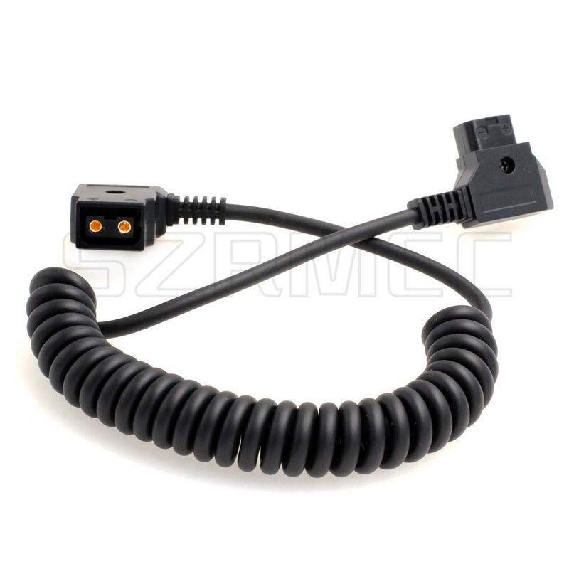SZRMCC Interface Conversion Coiled Cable D-Tap 2 Pin Male to Female for IDX Anton-Bauer Battery ARRI Red Camera (Coiled Cable)