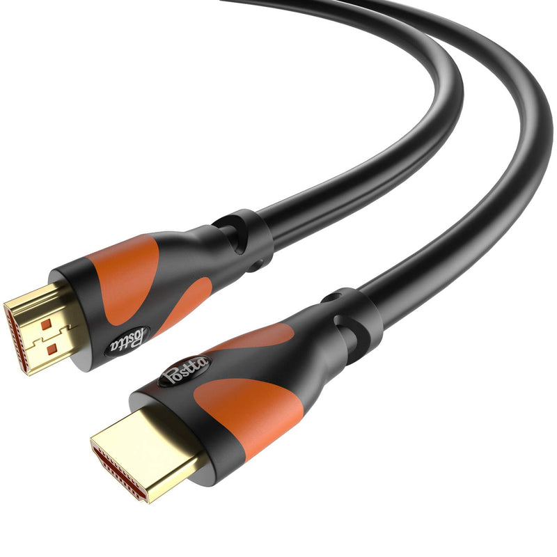 [AUSTRALIA] - HDMI Cable 30 Feet Postta 4K HDMI2.0 Cable Support 4K(2160P),3D,1080P,Ethernet,Audio Return(ARC)-(BlackOrange) 30FT Orange 