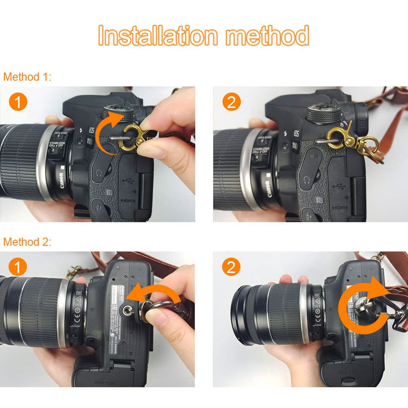 [AUSTRALIA] - Kasla Camera Strap, Camera Straps for Photographers-Leather Dual Camera Strap for Two DSLR/SLR Cameras (Brown) 