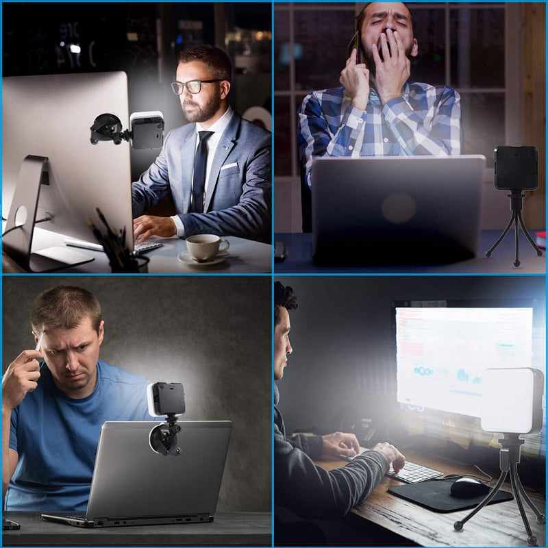 Video Conference Lighting Kit, LED Laptop Light for Video Conferencing, Zoom Lighting for Computer, Remote Working, Self Broadcasting, Live Streaming