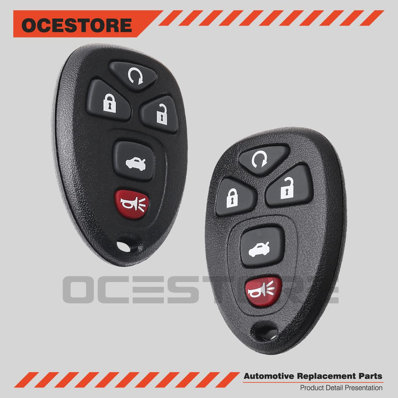 OCESTORE 2Pcs Car Key Fob Keyless Entry Remote KOBGT04A 5-btn Compatible with Lacrosse Cobalt Malibu G5 G6 Grand Prix Aura Sky 22733524