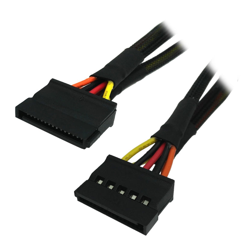 COMeap SATA 15 Pin x2 to Mini 6 Pin ATX Compatible with Dell Inspiron 3653 3650 HDD SATA Power Cable 13-inch(33cm)