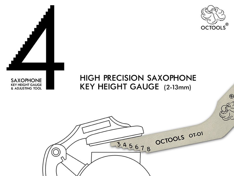 Ochres Music OCTOOLS #4 High Precision Saxophone Key Height Gauge and Adjusting tools Sax Repair Kit