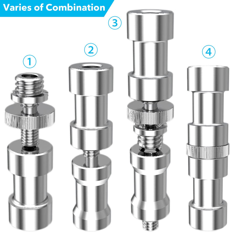 Camera Screws Kit, PAMOWO 16Pcs Tripod Mount Screw Adapter 1/4" to 1/4" Threaded Ring Screw Converter Pack, 1/4" to 3/8" Nut for DSLR Camera/Tripod/Monopod/Ballhead/Flash Light/Quick Release Plate
