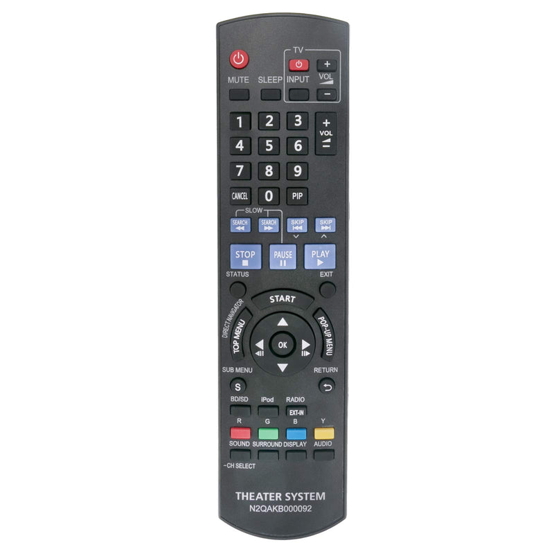 New N2QAKB000092 Replace Remote Control fit for Panasonic Blu-ray Disc Home Theater Sound System SC-BT228 SA-BT228 SB-HF480 SB-HC480 SB-HS480 SB-HW480