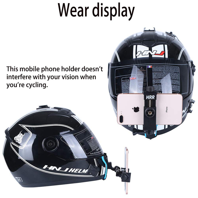 Helmet Chin Mount for Mobile Phone and GoPro, Motorcycle Strap Holder for iPhone Samsung,Compatible with GoPro Hero 9,8,7,6,5,4/3, Insta360 One R, AKASO,DJI OSMO,Etc and Most Action Cameras