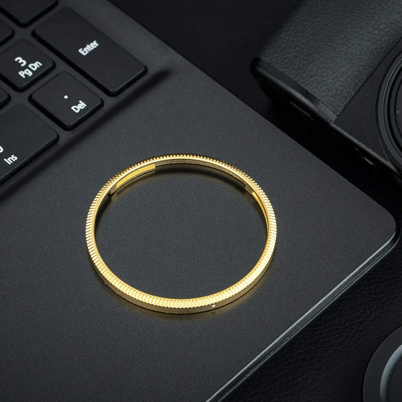 [AUSTRALIA] - JJC Metal Lens Decoration Ring Cap for Ricoh GR III GR3 Accessories Replace Ricoh GN-1 Ring Cap -Gold Gold 