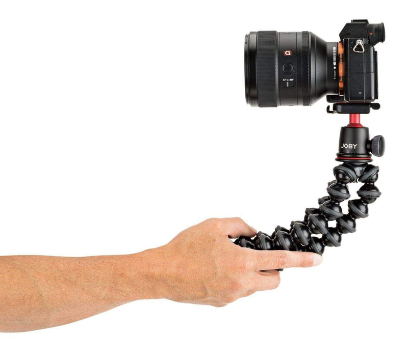 Joby JB01507 GorillaPod 3K Kit. Compact Tripod 3K Stand and Ballhead 3K for Compact Mirrorless Cameras or Devices up to 3K (6.6lbs). Black/Charcoal.