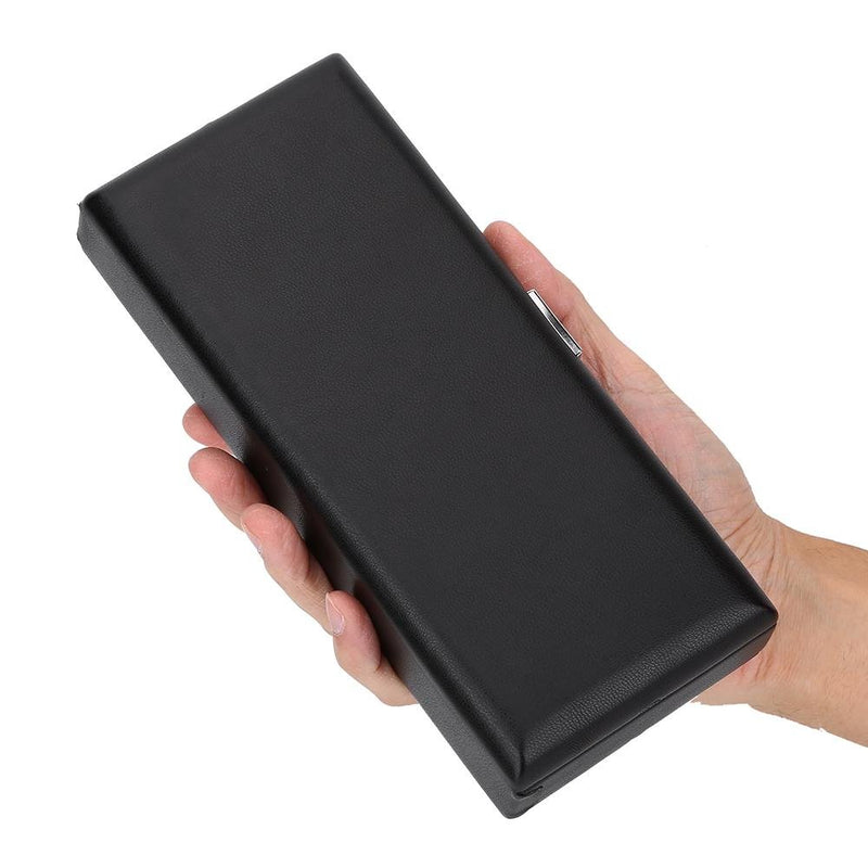Oboe Reeds Case, PU Leather Cover Wooden Oboe Reeds Storage Case Holder 2 Layers 40pcs Oboe Reeds Box Bag