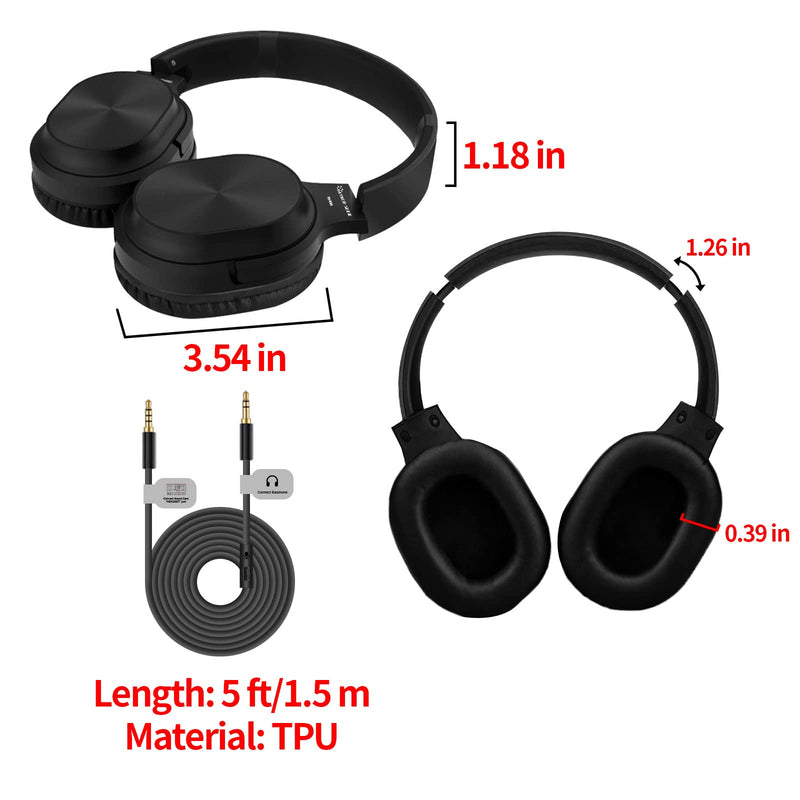 [AUSTRALIA] - Hayner-Seek Studio Headphone Over Ear Stereo Monitoring Black Headphones for PC, Phone, Chatting, Music, DJ, Podcast (Classical Black) 