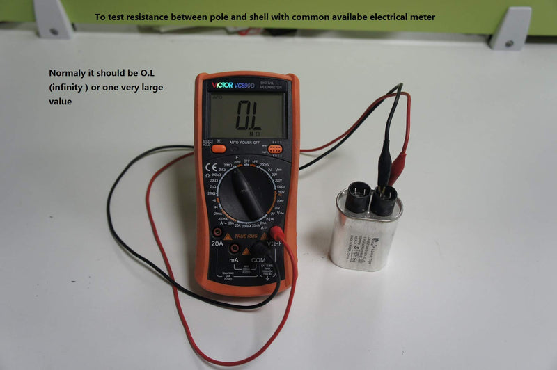 BlueNatHxRPR 0.91 uF MFD Microwave Capacitor Replacement with 4.8x0.5mm/0.19x0.02in Terminal 2100V AC High Voltage Capacitor