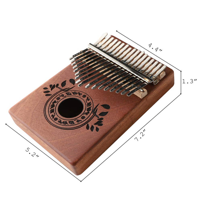 Kalimba Thumb Piano 17 Keys with Study Instruction and Tune Hammer,Portable Mbira Sanza Finger Piano, Gift for Kids Adult Beginners Music instrument lover. (High End 17 Key) High End 17 Key