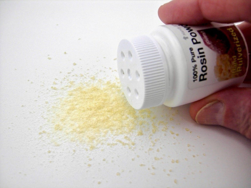 Hand-pulverized 100% Pure Rosin Powder, sifter cap, Net Wt: .7 oz (20 g), Vol: 1 oz