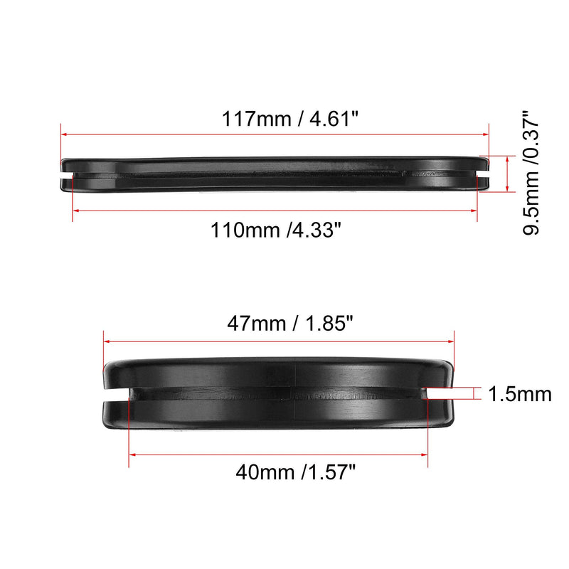 uxcell Rubber Grommet Oval Double-Sided Mount Size 110 x 40 mm for Wire Protection 4pcs 19
