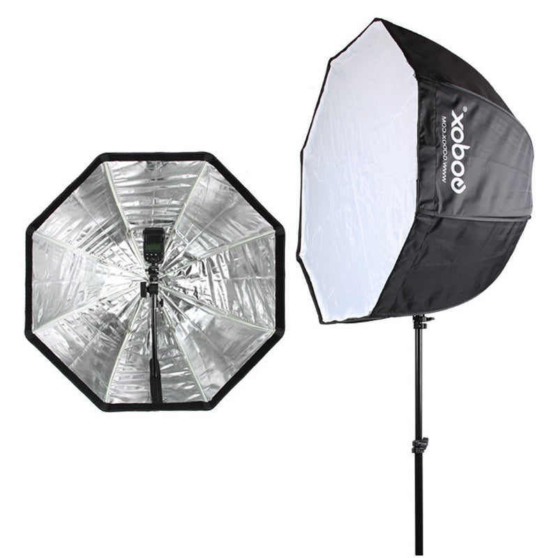 Godox 47"/120cm Umbrella Octagon Softbox Reflector with Carrying Bag for Portrait or Product Photography with SUPON USB LED (120cm)