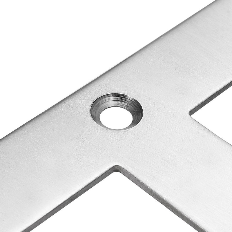 [AUSTRALIA] - uxcell Flat T Shape Repair Mending Plate, 120mmx120mm, Stainless Steel Joining Bracket Support Brace, Pack of 2 