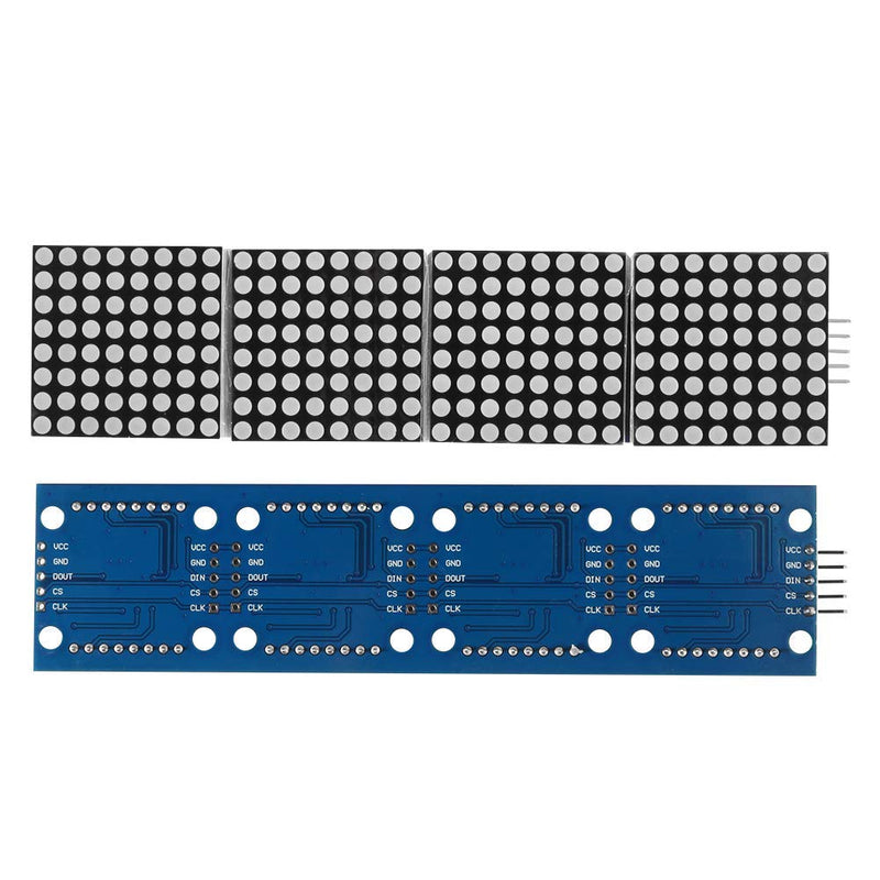 Organizer 2pcs MAX7219 Dot Matrix Module for Arduino Microcontroller 4 in 1 Display with 5pin Line (Green) green