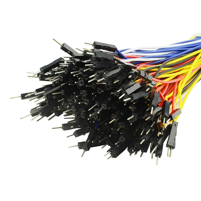 XINGYHENG 150PCS 5 Colors 1Pin 2.54mm Male to Male Breadboard Jumper Wire PVC Soldering Brushless Motor Double-end Tinning Connector Cable(PCB Jump Circuit Board Cable Wire Set) 200mm