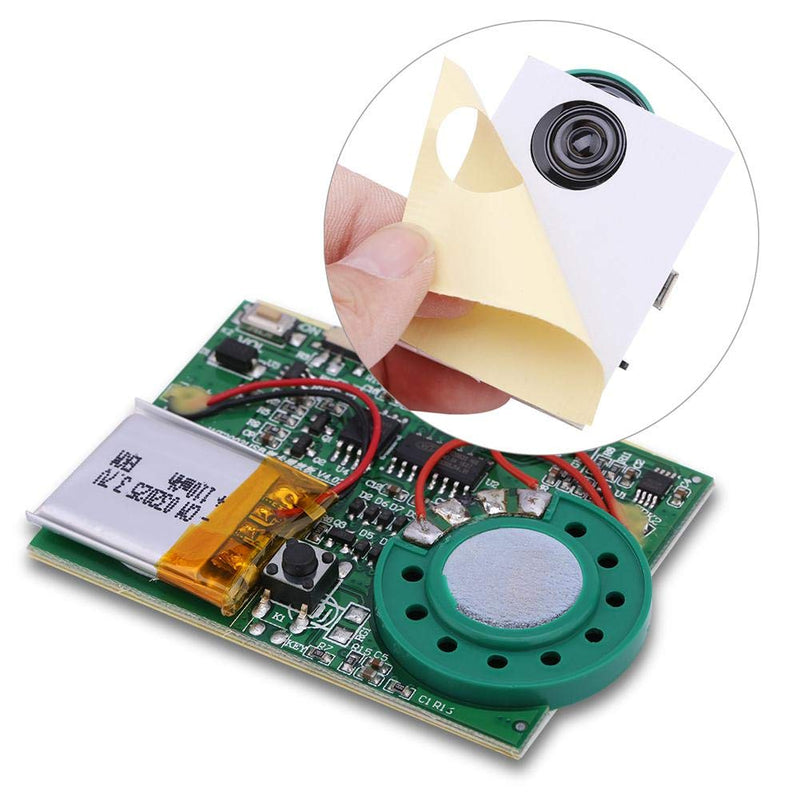 fosa USB Music Sound Voice Recording Module Device Chip 1W with Rechargeable Lithium Battery for DIY Audio Cards(Photosensitive Control) Photosensitive Control